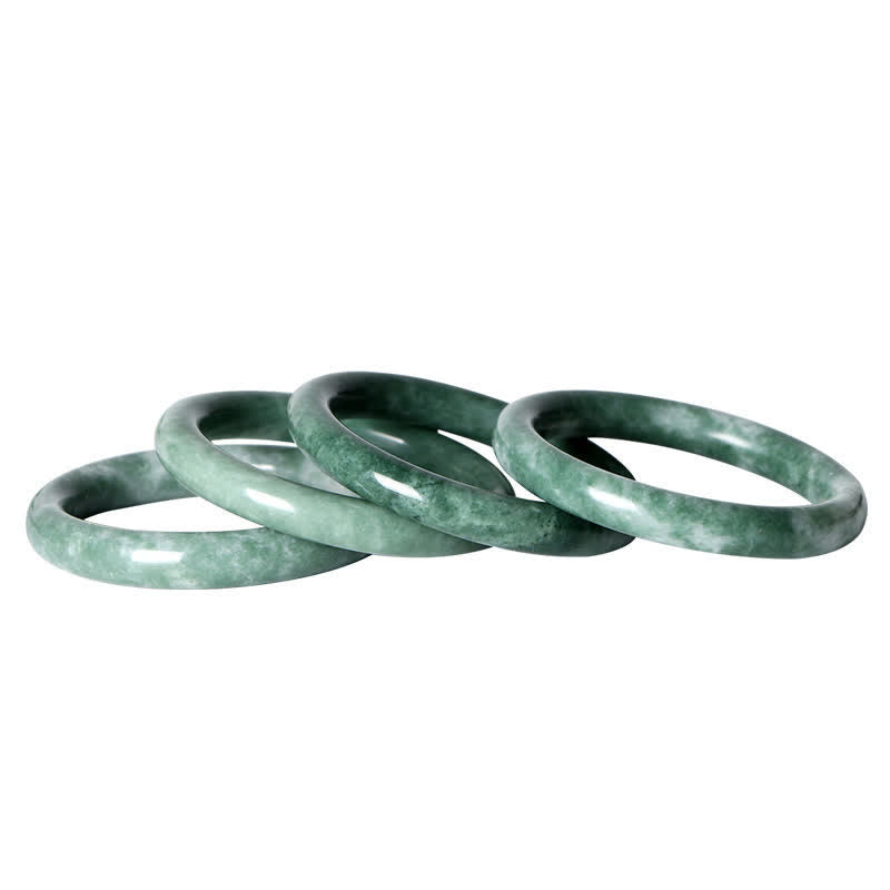 Buddha Stones Natural Jade Luck Abundance Bangle Bracelet - image 11