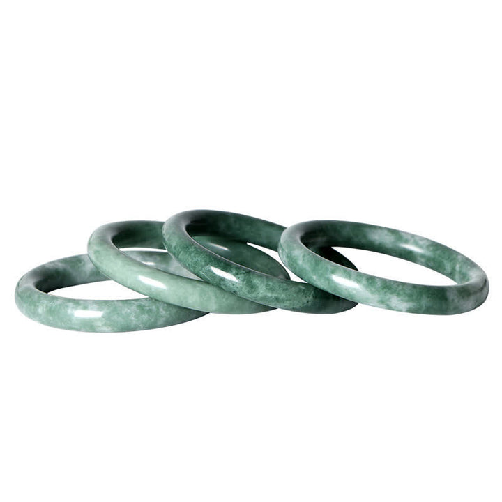 Buddha Stones Natural Jade Luck Abundance Bangle Bracelet - image 11