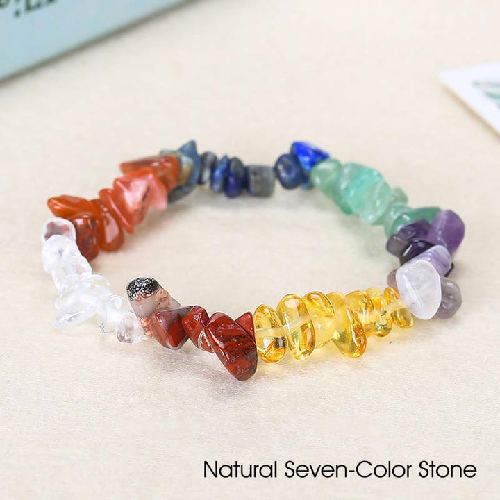 Natural Irregular Shape Crystal Stone Warmth Soothing Bracelet - Natural Seven-Color Stone(Wrist Circumference: 15-18cm) - image 55