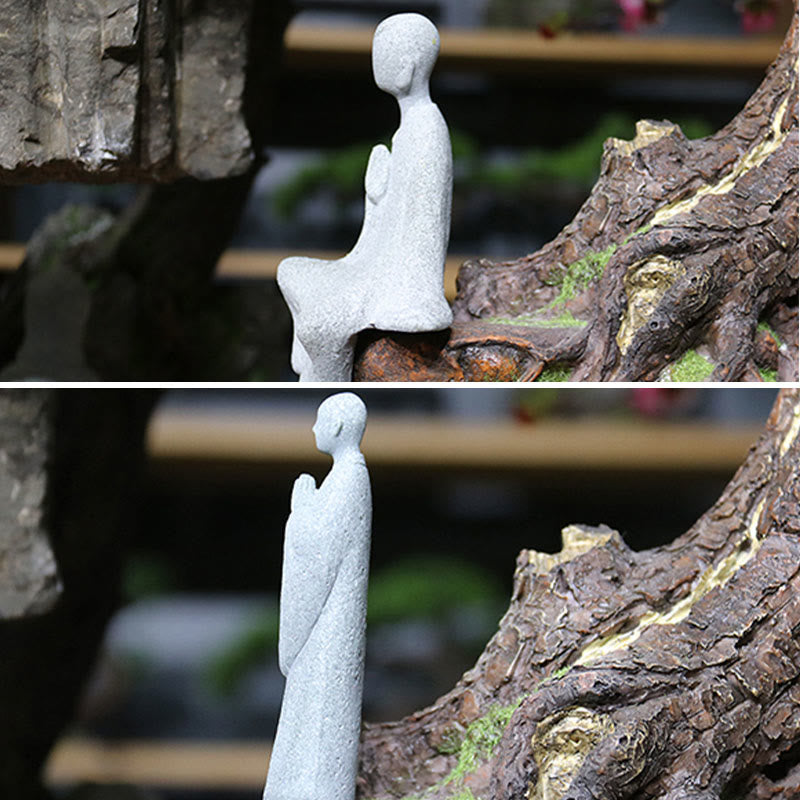 Buddha Stones Meditation Buddha Monk Serenity Home Decoration - image 6