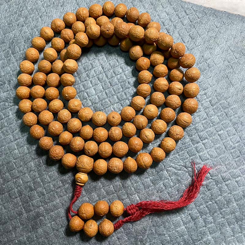 Buddha Stones 108 Mala Beads Nepal Bodhi Seed Luck Wealth Tassel Bracelet