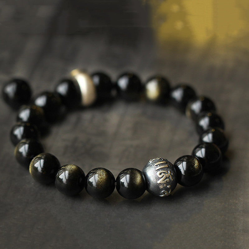 Buddha Stones Chinese Zodiac Natal Buddha Obsidian Purification Bracelet - image 9
