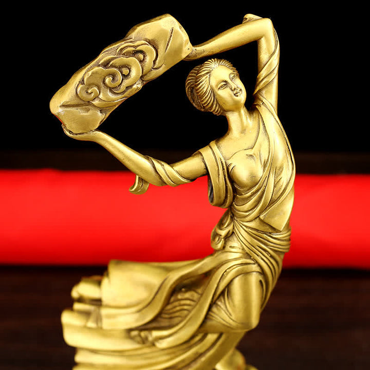 Bodhisattva Nuwa Mends The Sky Protection Copper Statue Decoration - image 7