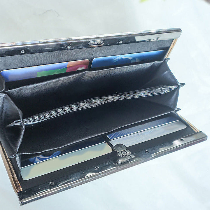 Buddha Stones Flower Plum Peach Blossom Bamboo Double-sided Embroidery Large Capacity Cash Holder Wallet Shopping Purse - image 2