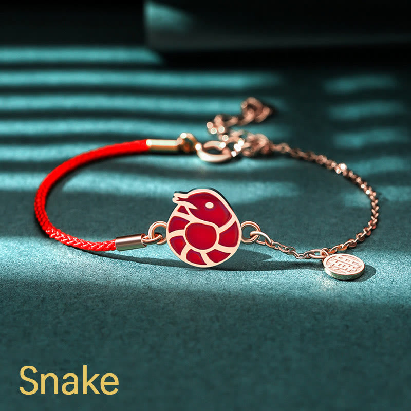 Buddha Stones 925 Sterling Silver Color-changing Chinese Zodiac Luck Protection Red String Chain Bracelet - Snake(Wrist Circumference 14-15cm) - image 19