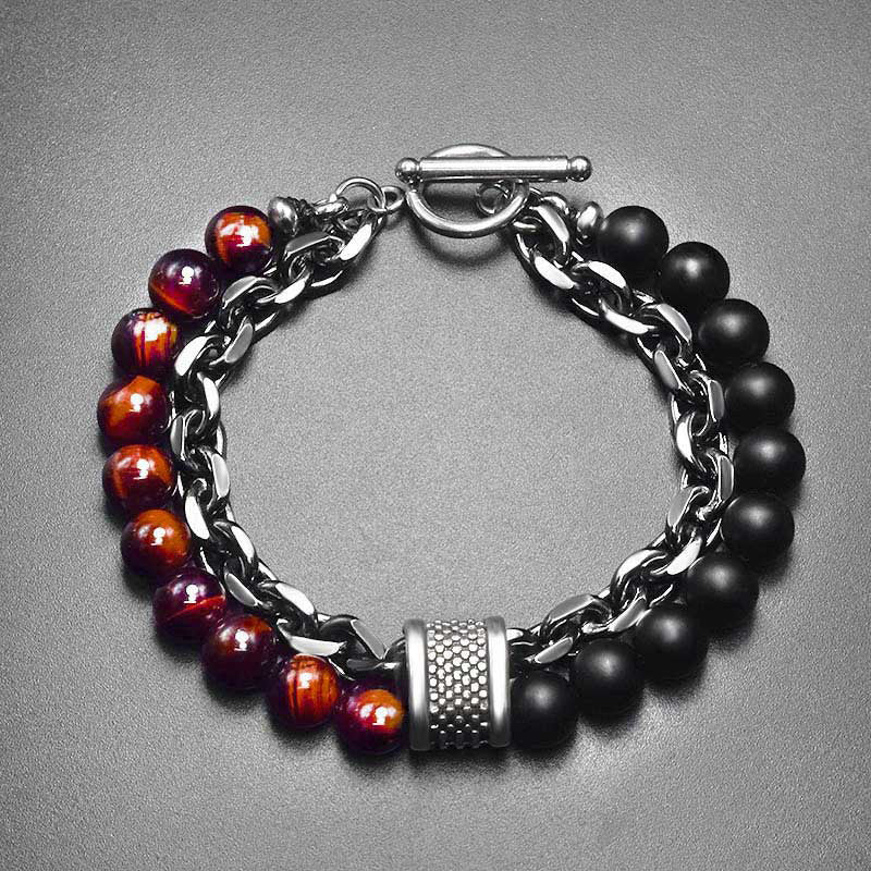 Buddha Stones Natural Tiger Eye Lazurite Protection Bracelet