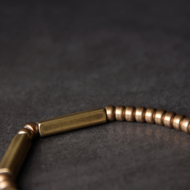 Buddha Stones Tibetan Simple Design Copper Wealth Luck Bracelet - image 3