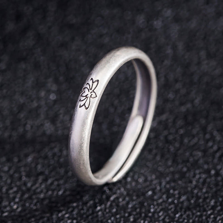 925 Sterling Silver Lotus Flower Enlightenment Ring - image 1