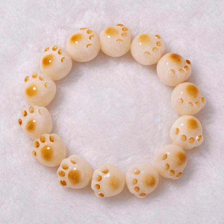 Buddha Stones Cute Cat Paw Claw Bodhi Seed Peace Bracelet - image 16