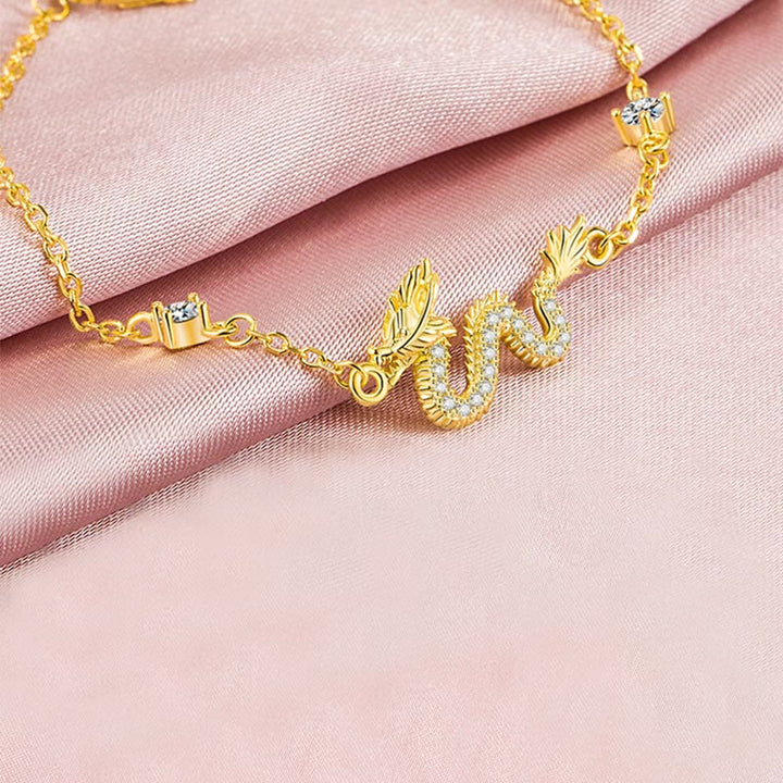 Buddha Stones 925 Sterling Silver Year Of The Dragon Auspicious Golden Dragon Luck Red Rope Chain Bracelet - image 13