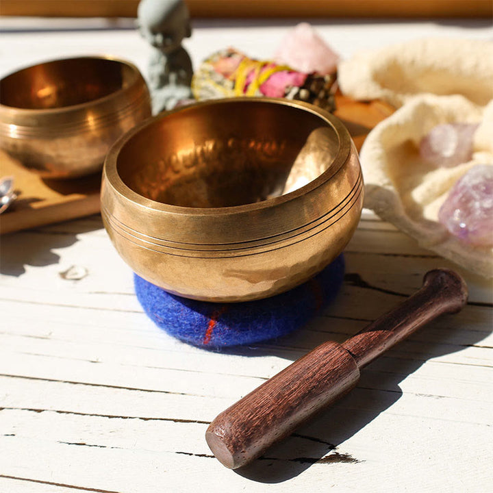 Tibetan Meditation Sound Bowl Handcrafted for Healing and Mindfulness Singing Bowl Set - image 3