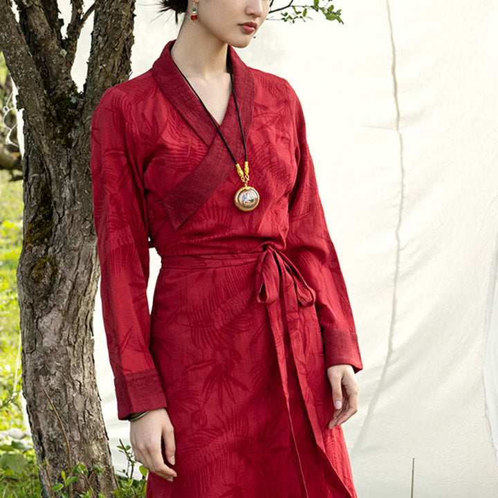 Buddha Stones Tibetan Dress Clothing Lhasa Long Wrap Dress Maxi Dress Women Clothing - image 14