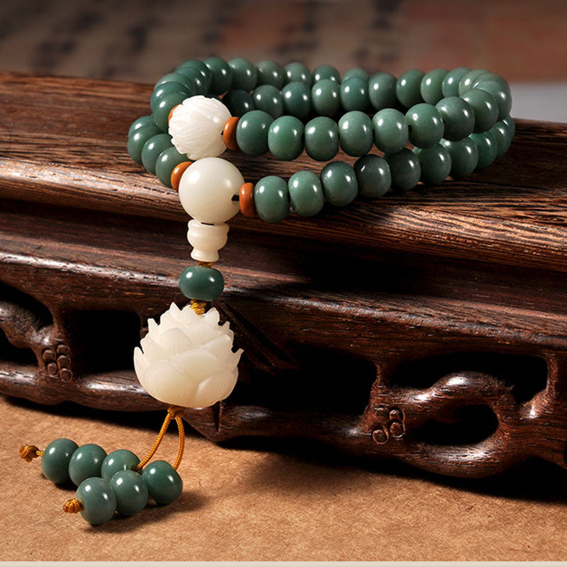 Buddha Stones Lotus Cyan Bodhi Seed Success Bracelet - image 1