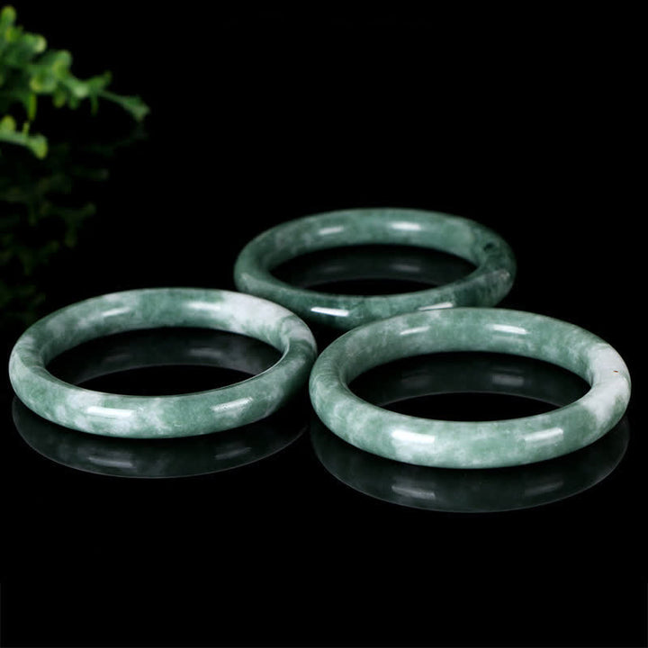 Buddha Stones Natural Jade Luck Abundance Bangle Bracelet - image 7