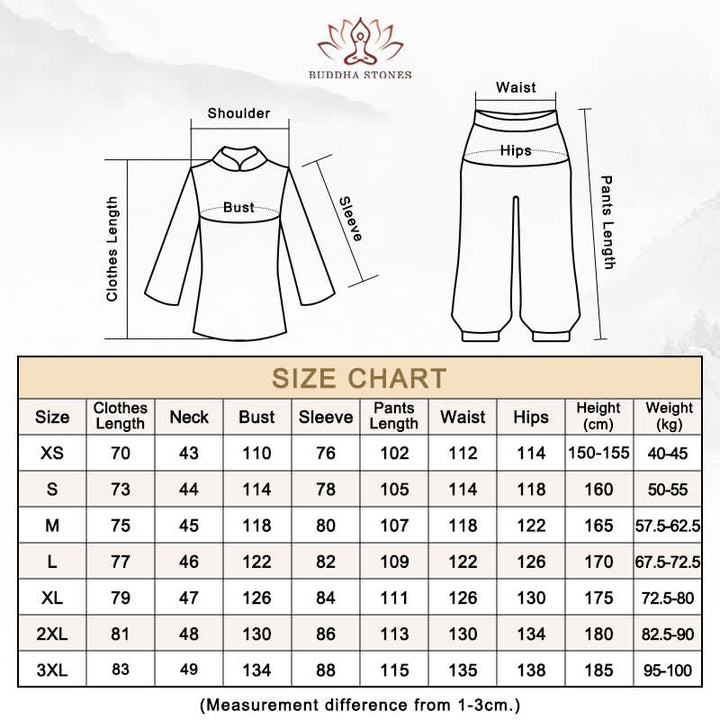 Dragon Embroidered Qi Gong Zen Spiritual Practice Meditation Prayer Uniform Unisex Clothing Set - image 12