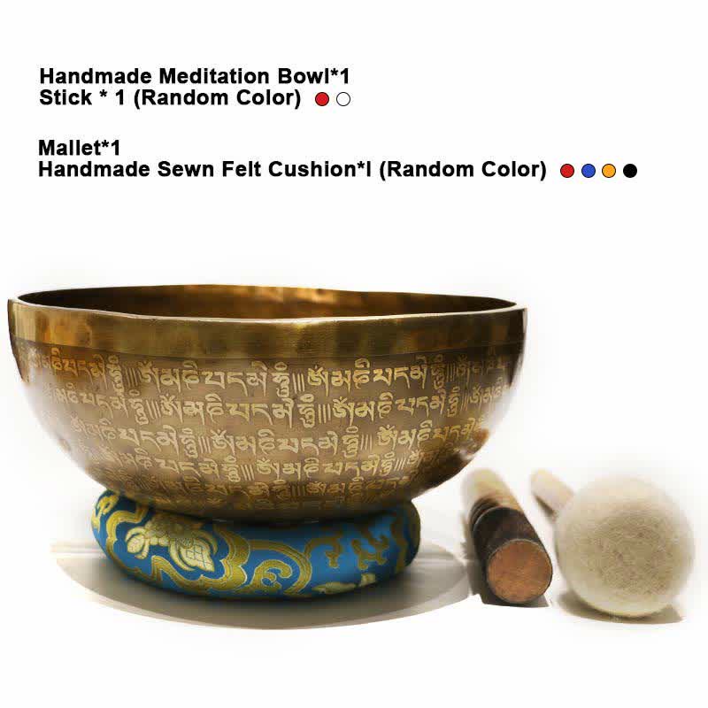 Sutra Singing Bowl Handcrafted for Healing and Meditation Positive Energy Sound Bowl Set - 7.87IN (20CM) - image 4
