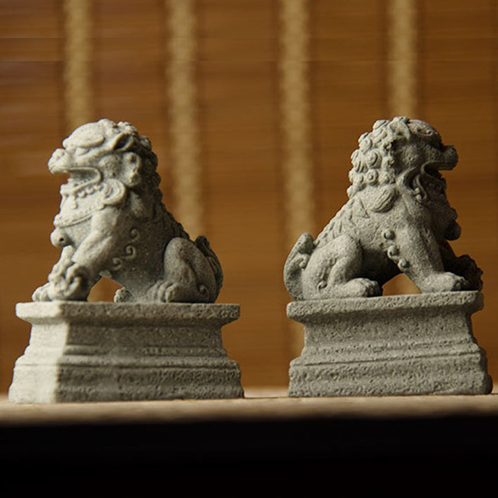 Buddha Stones Lion Fu Foo Dogs Elephant Ward Off Evil Blessing Home Decoration - image 3
