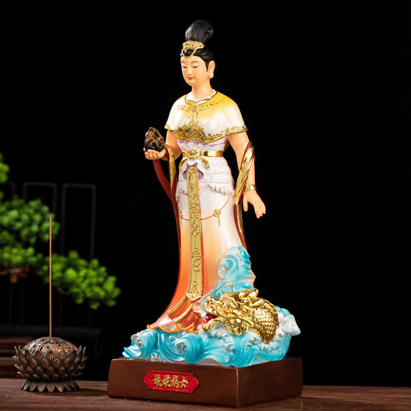 Bodhisattva Nuwa Protection Resin Statue Home Decoration - image 1