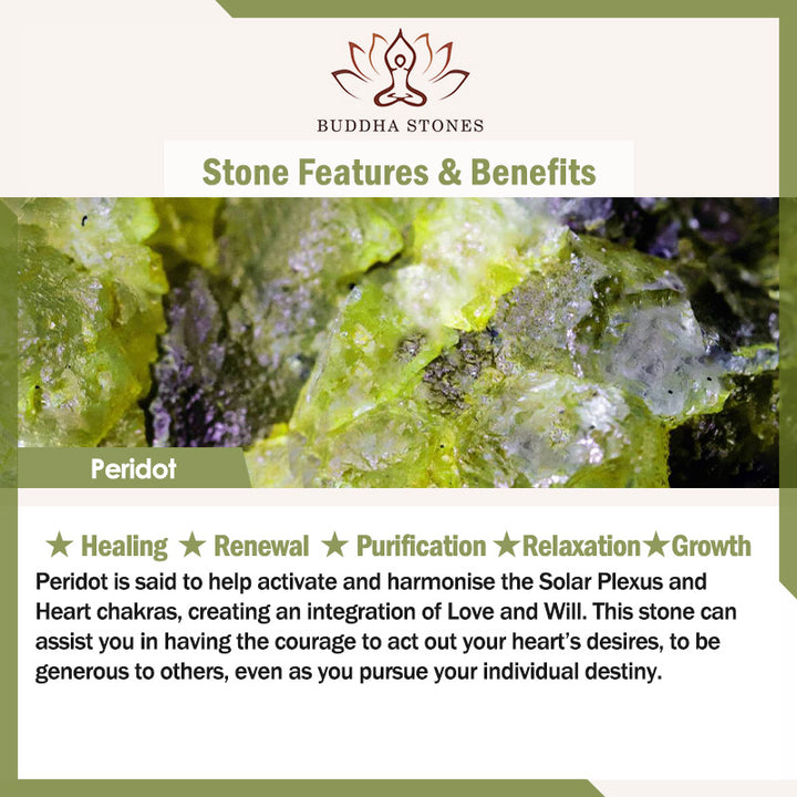 Buddha Stones "May Light and Protection Be With You" Peridot Bracelet Includes Gift Message Card - image 12