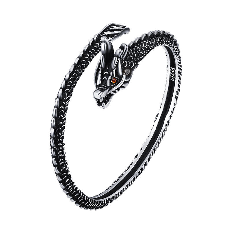 Buddha Stones Dragon Scales Pattern Luck Protection Bracelet Bangle - image 7