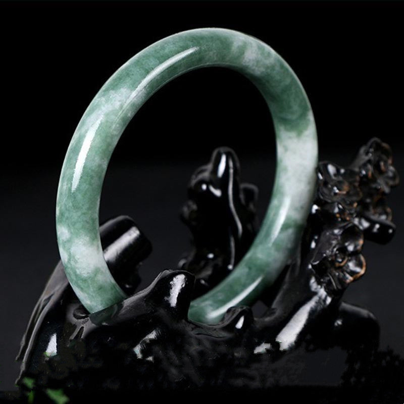 Buddha Stones Natural Jade Luck Abundance Bangle Bracelet - image 4