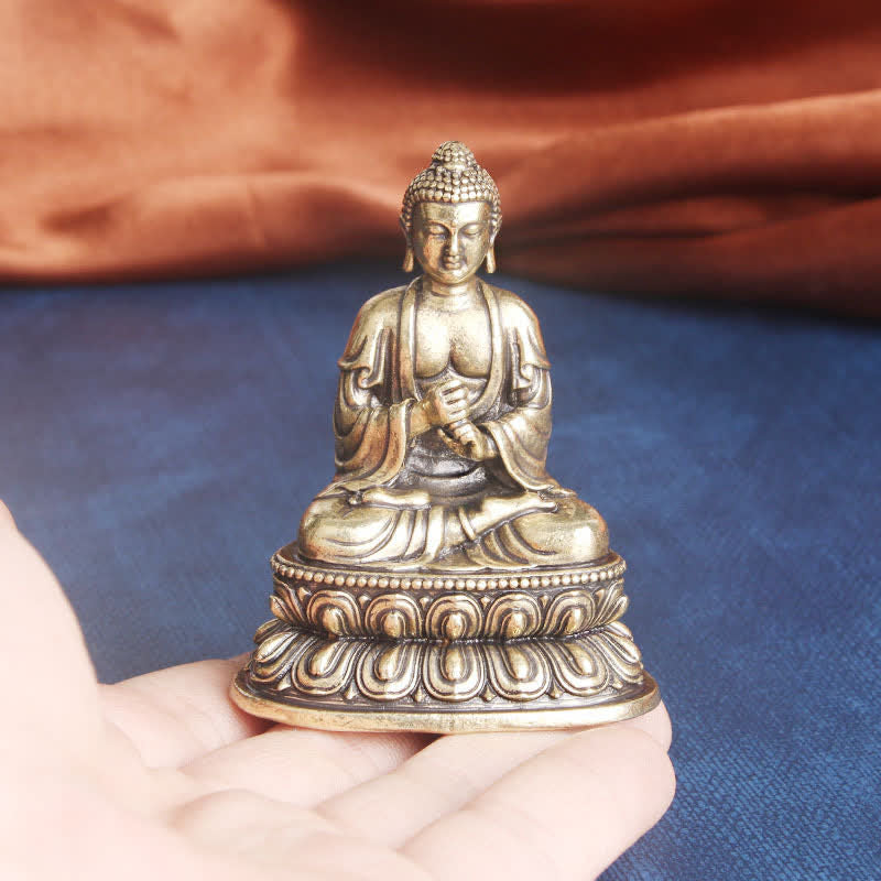 Tathagata Buddha Serenity Copper Statue Decoration - image 5