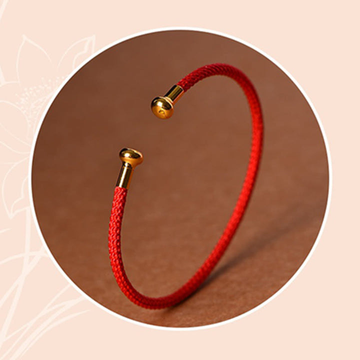 Buddha Stones Simple Design Handmade Luck Braid String Cuff Bracelet - image 6