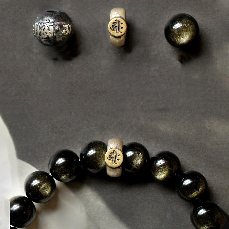 Buddha Stones Chinese Zodiac Natal Buddha Obsidian Purification Bracelet - image 17
