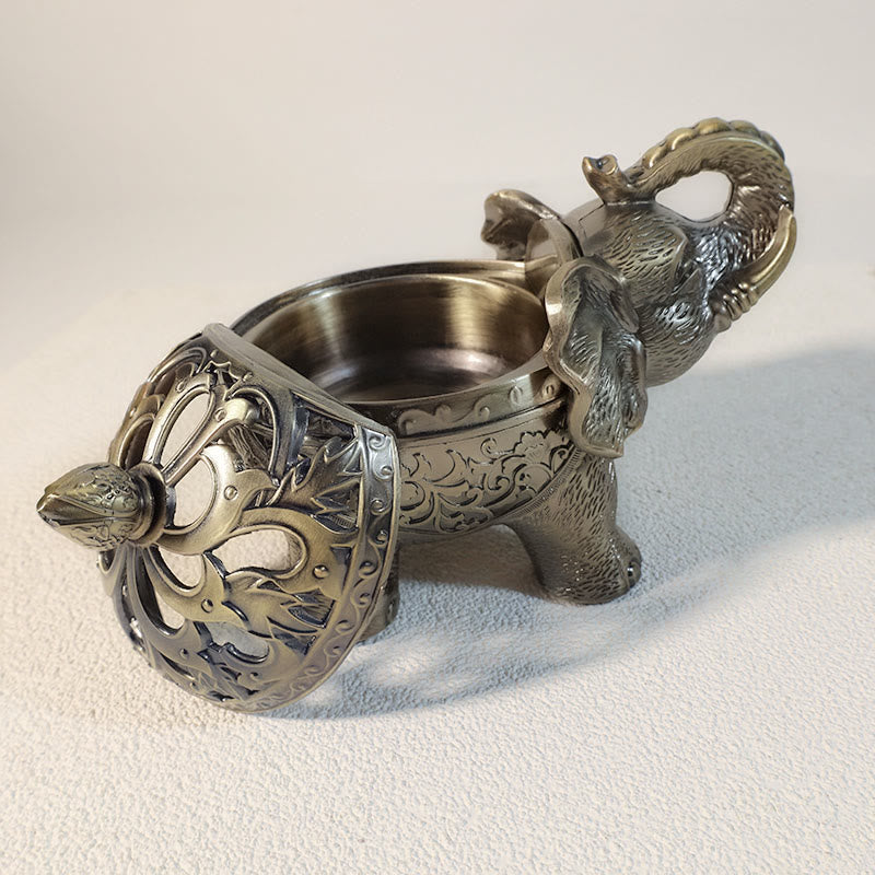 Buddha Stones Elephant Alloy Incense Holder Home Decoration Incense Burner - image 12