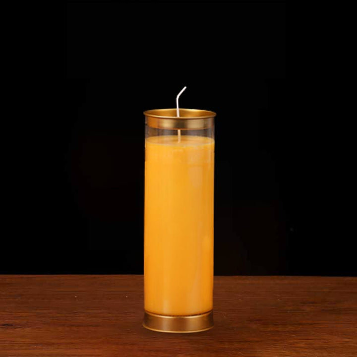 Meditation Prayer Altar Candle Buddhist Temple Rituals Use Items - Yellow - Medium (3 Days) - image 14