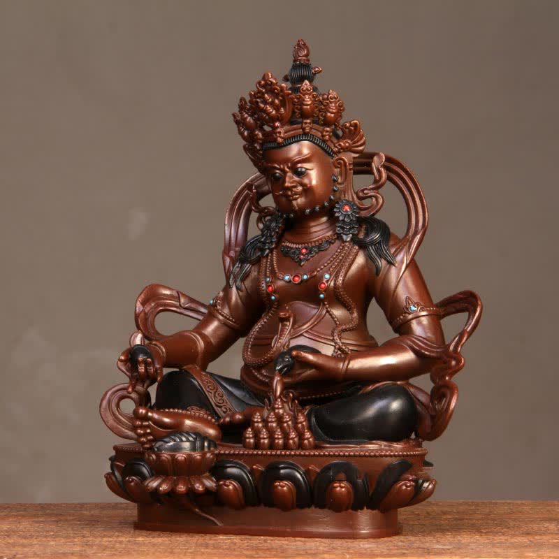 Yellow Jambhala Bodhisattva Figurine Compassion Copper Statue Home Office Decoration - image 11