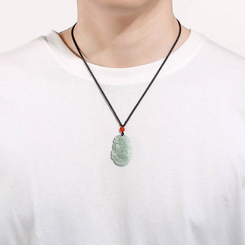 Buddha Stones Natural Jade 12 Chinese Zodiac Sucess Pendant Necklace - image 21