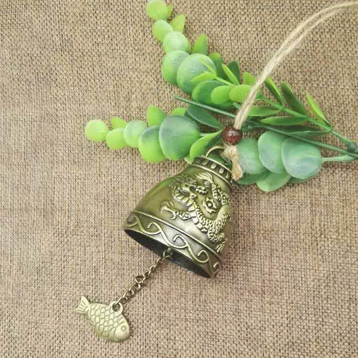Feng Shui Buddha Koi Fish Dragon Elephant Wind Chime Bell Luck Wall Hanging Decoration - Dragon - image 6
