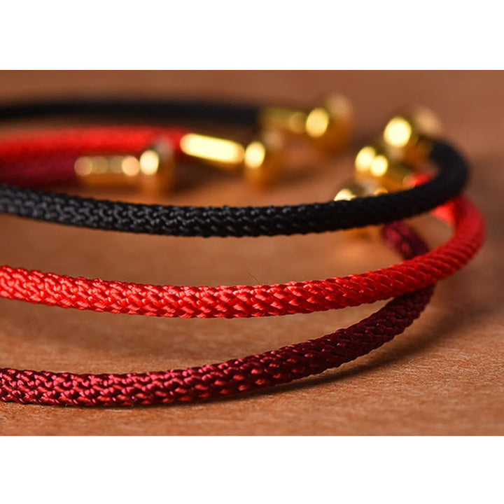 Buddha Stones Simple Design Handmade Luck Braid String Cuff Bracelet - image 14
