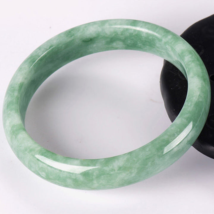 Buddha Stones Natural Jade Prosperity Bangle Bracelet - image 2
