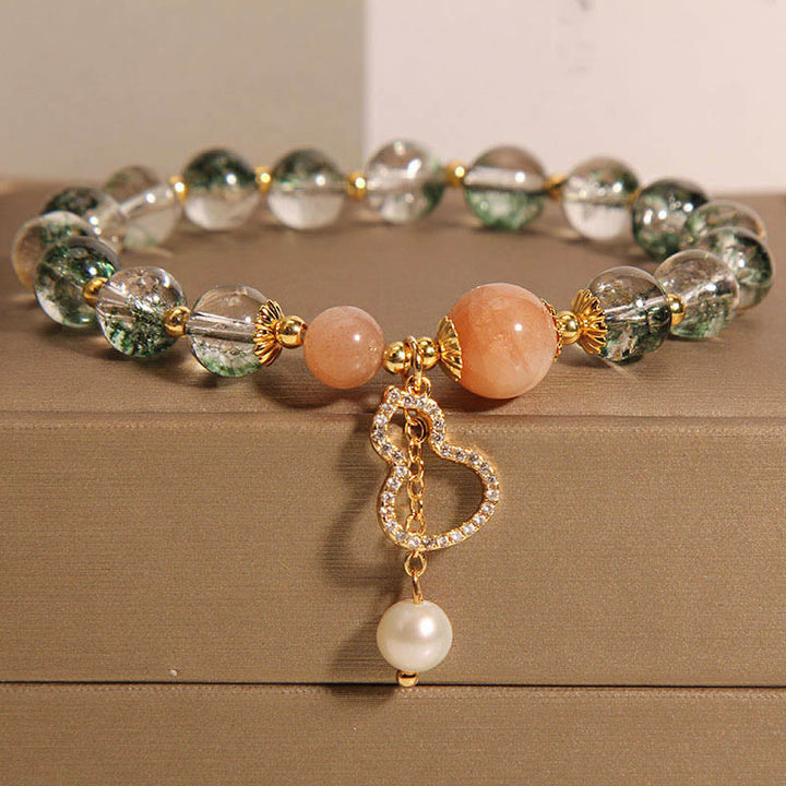 Buddha Stones Green Phantom Gourd Charm Confidence Bracelet