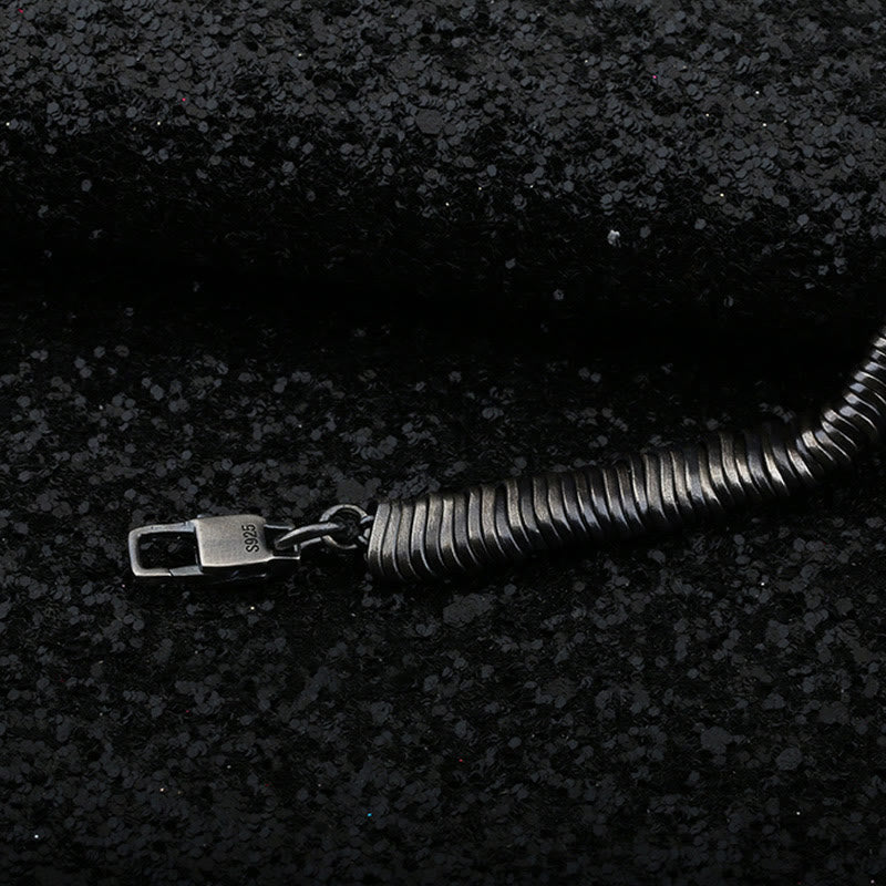Buddha Stones 925 Sterling Silver Vintage Twisted Design Wealth Healing Chain Bracelet - image 2