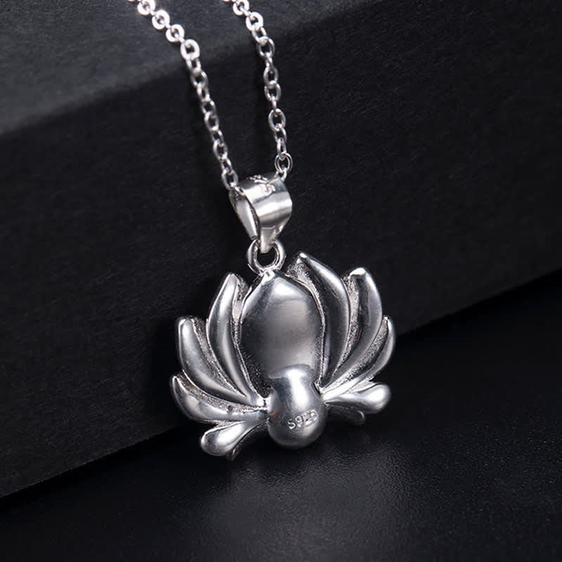 Buddha Stones 925 Sterling Silver Lotus Flower Pearl Wealth Necklace Pendant - image 8