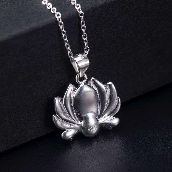Buddha Stones 925 Sterling Silver Lotus Flower Pearl Wealth Necklace Pendant - image 8