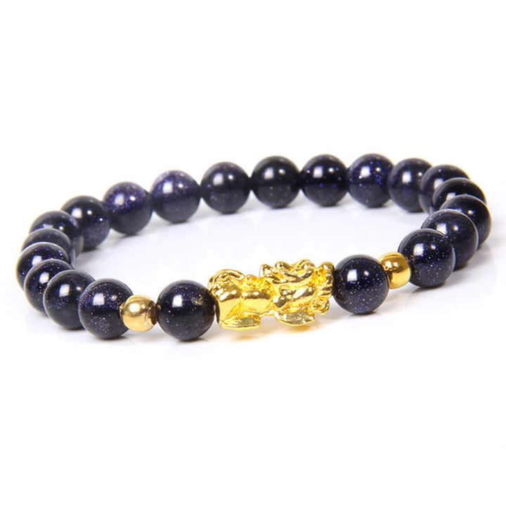 Buddha Stones FengShui Lucky Pixiu Obsidian Wealth Bracelet - image 2