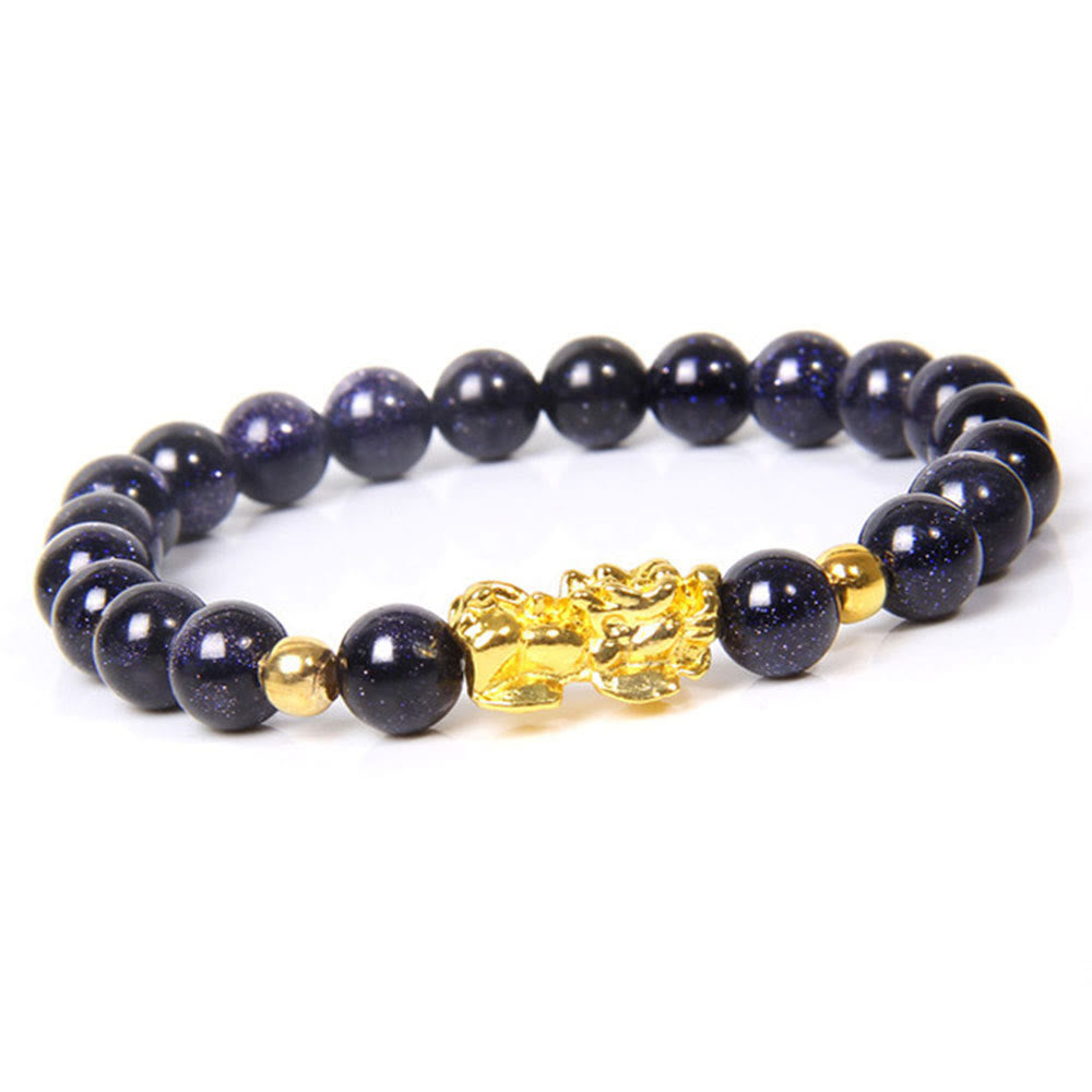 Buddha Stones FengShui Lucky Pixiu Obsidian Wealth Bracelet - image 3