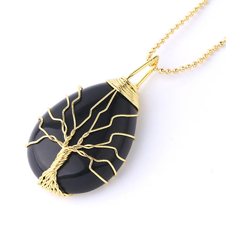 Buddha Stones Natural Quartz Crystal Tree Of Life Healing Energy Necklace Pendant - image 34