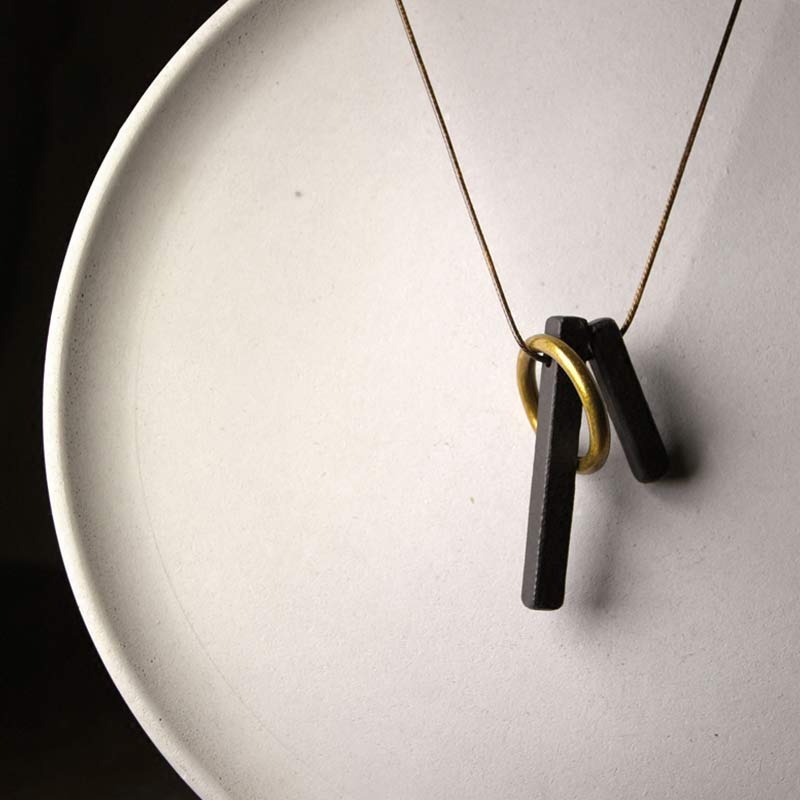 Buddha Stones Zen Circle Ebony Wood Enlightenment Necklace Pendant - image 7
