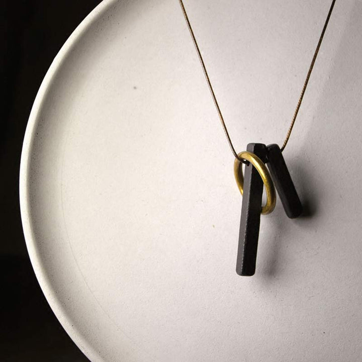 Buddha Stones Zen Circle Ebony Wood Enlightenment Necklace Pendant - image 7