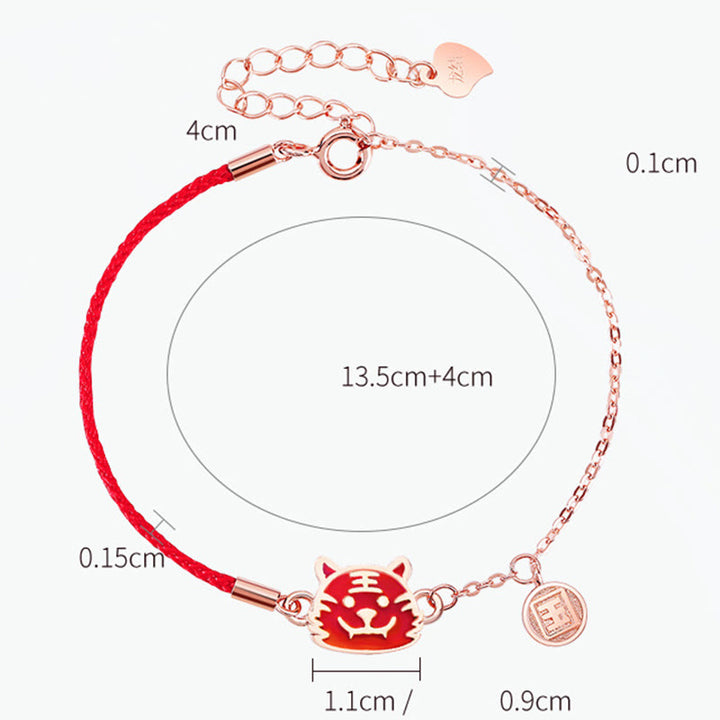 Buddha Stones 925 Sterling Silver Color-changing Chinese Zodiac Luck Protection Red String Chain Bracelet - image 14
