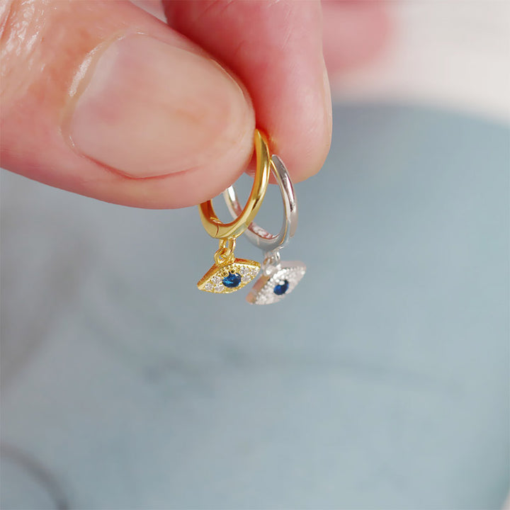 Buddha Stones 925 Sterling Silver Evil Eye Blessing Protection Stud Earrings - image 2