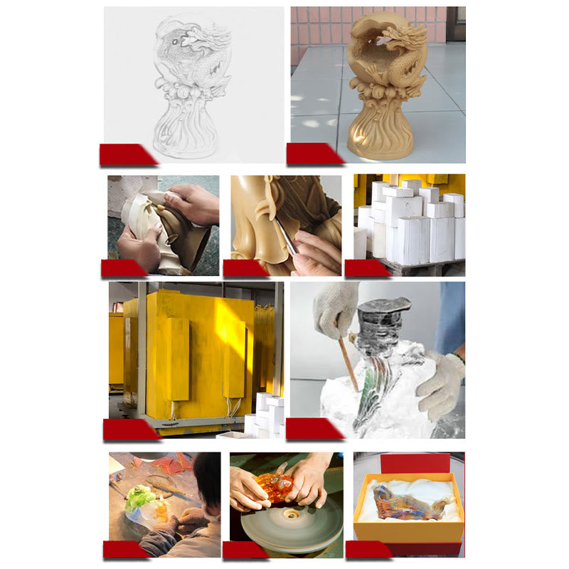 Buddha Stones Handmade Laughing Buddha Figurine Liuli Crystal Art Piece Wealth Statue Home Decoration - image 11