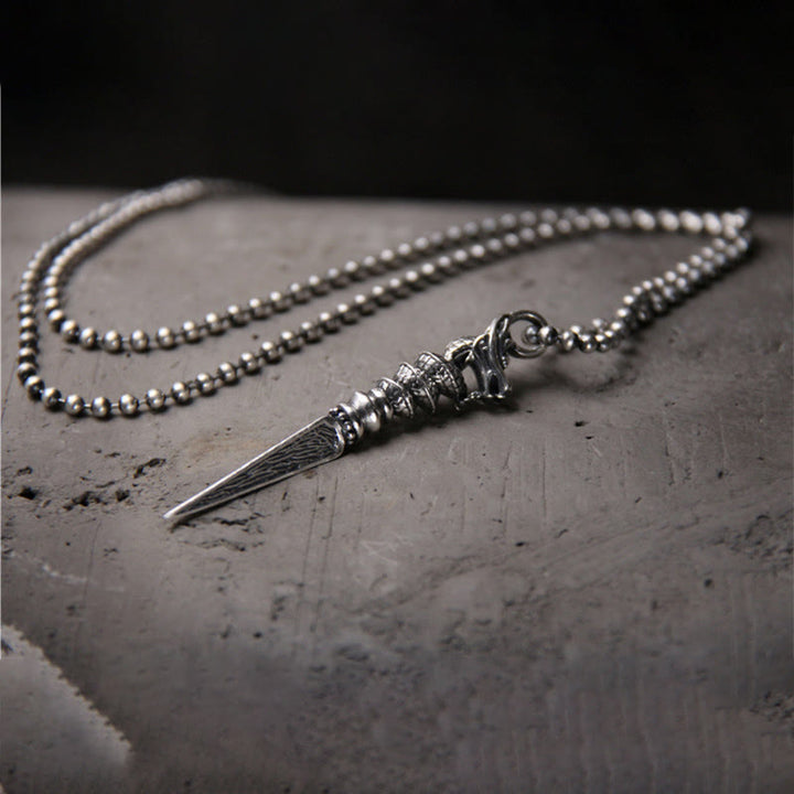 ❗❗❗A Flash Sale- Buddha Stones 925 Sterling Silver Year of the Dragon Design Dorje Vajra Protection Necklace Pendant - image 2