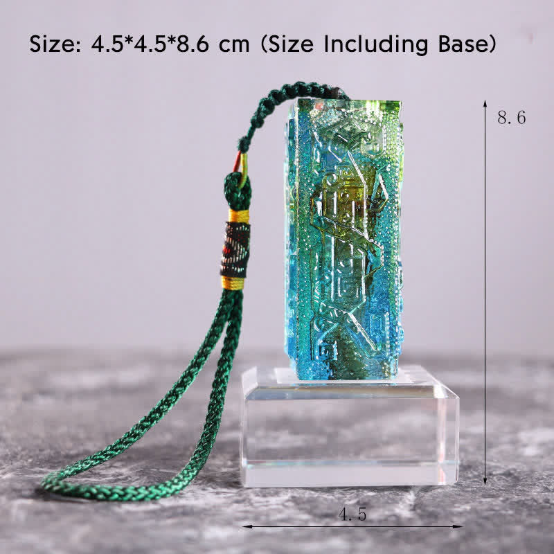 Feng Shui Handmade Liuli Crystal Art Piece Home Office Decoration - Small - Crystal Base - image 7