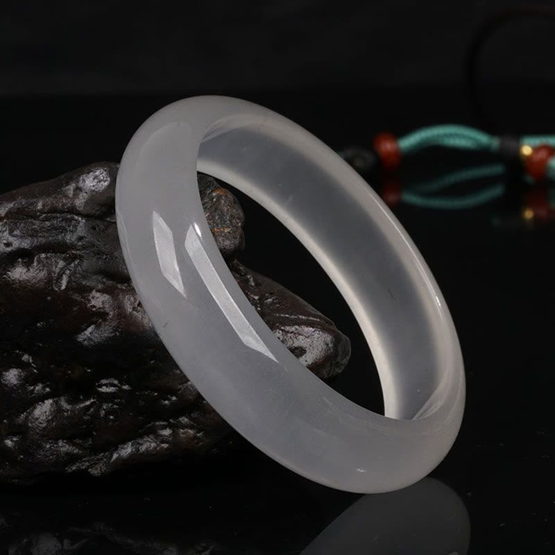 Buddha Stones Natural Translucent Golden Silk Jade Wealth Luck Bracelet Bangle - image 8